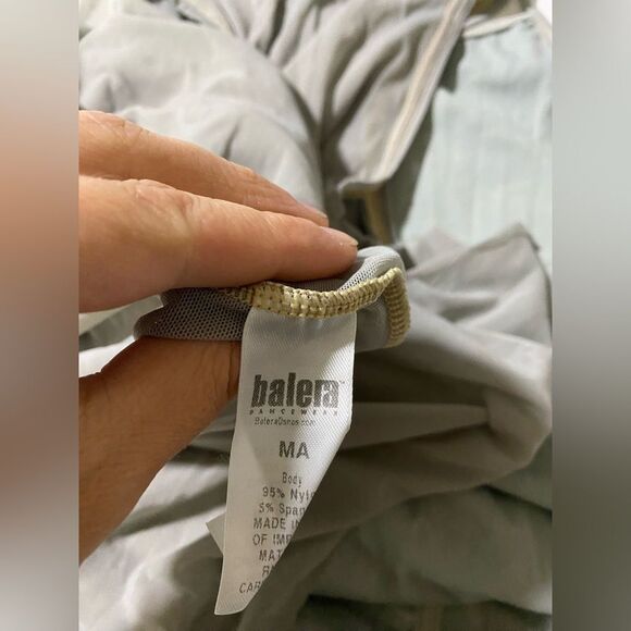 Weissman solo dance costume gray mesh tunic stoned Overdress D10664 MA adult - Picture 11 of 15